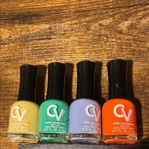 CV Nail Polish Set - Yellow, Green, Purple, Orange